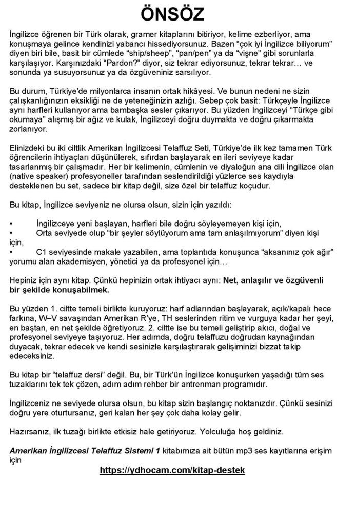 Amerikan İngilizcesi Telaffuz Sistemi (2 Cilt) 3 amerikan_ingilizcesi_telaffuz_sistemi_2_kitap_Page_2